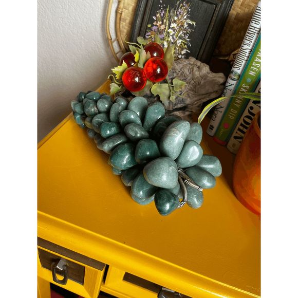 Vintage Blue/Green Onyx Asian Grape Cluster Hand Made - Picture 3 of 6